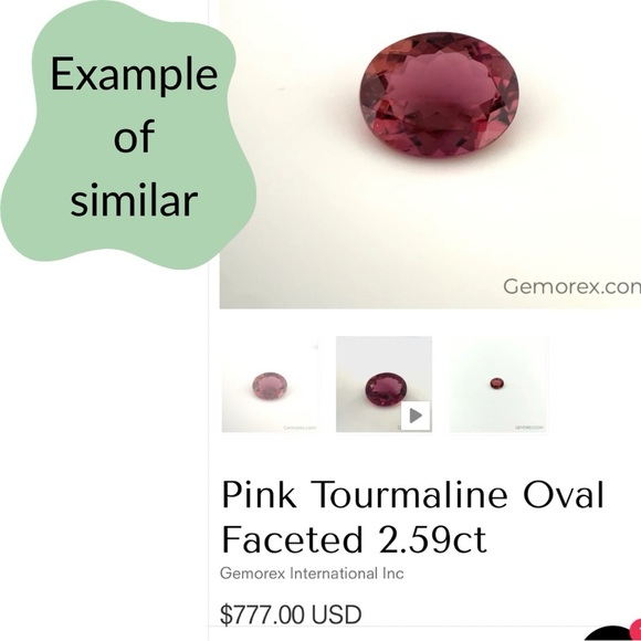 1.96 cts Pink Tourmaline Oval Faceted Sterling Silver Ring EUC - Picture 15 of 16